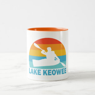 Lake Keowee South Carolina Kayak Two-Tone Coffee Mug