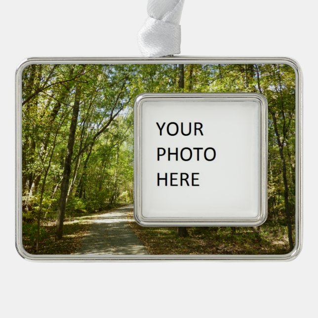 Lake Kittamaquandi Trail in Columbia Maryland Silver Plated Framed Ornament (Front)