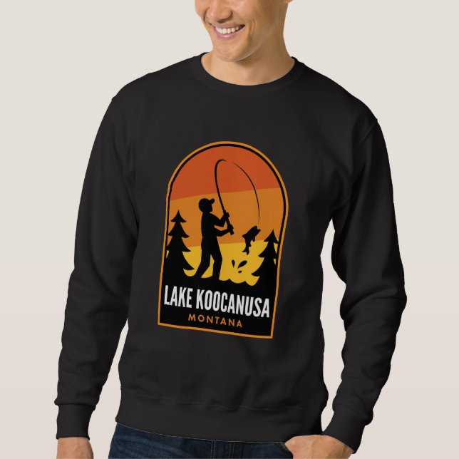Lake Koocanusa Montana Fishing Sweatshirt (Front)