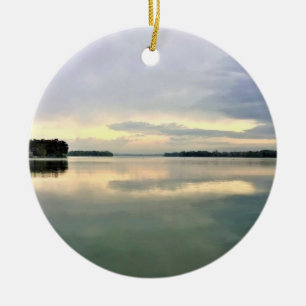 Lake La Belle, Oconomowoc, Wisconsin Ceramic Ornament