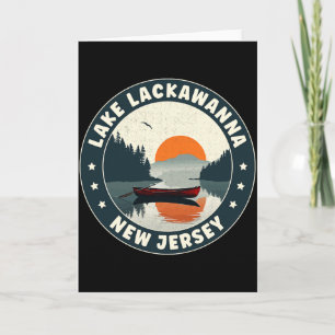Lake Lackaw New Jersey Sunset T Shirt Card