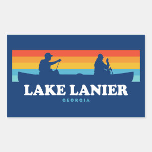 Lake Lanier Georgia Canoe Rectangular Sticker