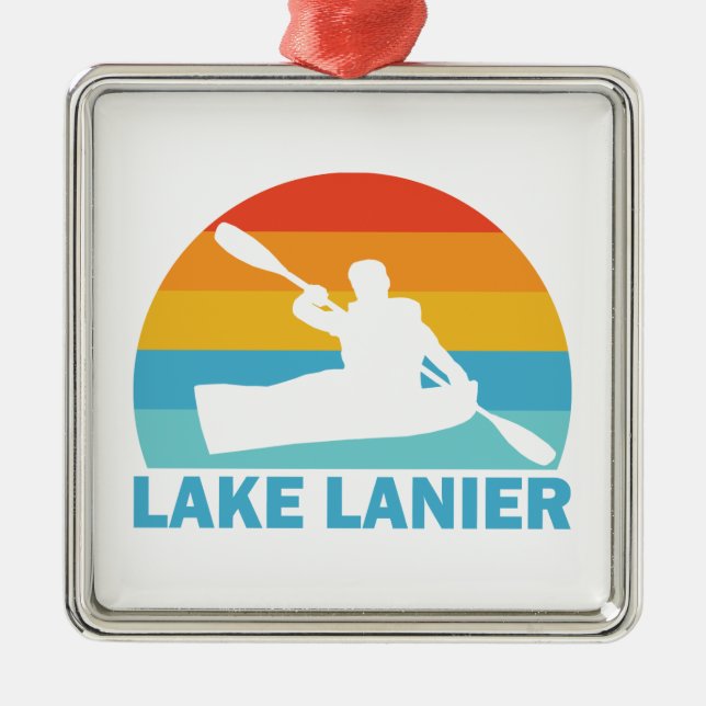 Lake Lanier Georgia Kayak Metal Ornament (Front)