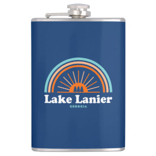 Lake Lanier Georgia Rainbow Hip Flask