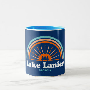 Lake Lanier Georgia Rainbow Two-Tone Coffee Mug