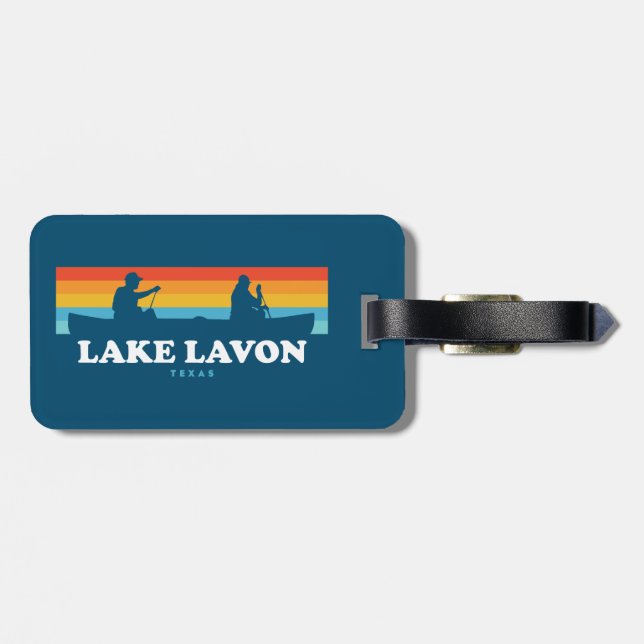 Lake Lavon Texas Canoe Luggage Tag (Back Horizontal)