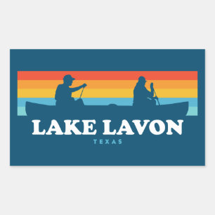 Lake Lavon Texas Canoe Rectangular Sticker