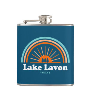 Lake Lavon Texas Rainbow Hip Flask