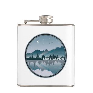 Lake Lavon Texas Reflection Hip Flask