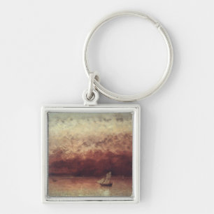 Lake Leman with Setting Sun, c.1876 Key Ring