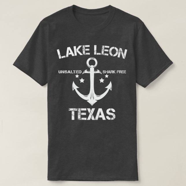 LAKE LEON TEXAS Funny Fishing Camping Summer Gift  T-Shirt (Design Front)