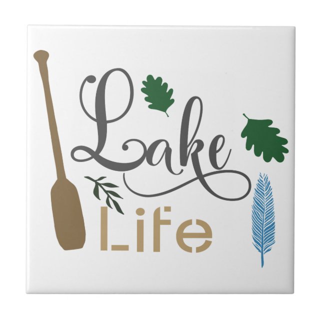 Lake Life Ceramic Tile (Front)