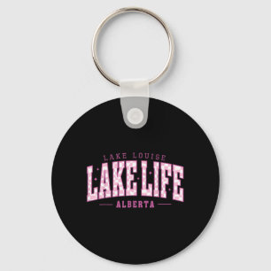 Lake Life Chequerboard Lake Louise Summer Vacation Key Ring