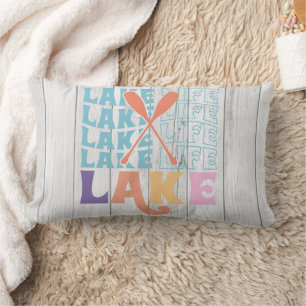 Lake Life Colourful And Fun Font   Lumbar Cushion