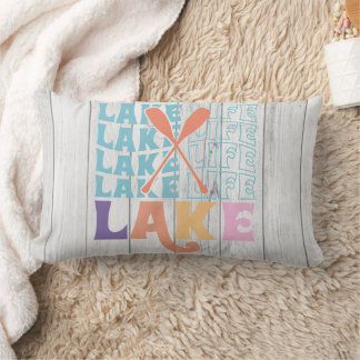 Lake Life Colourful And Fun Font   Lumbar Cushion