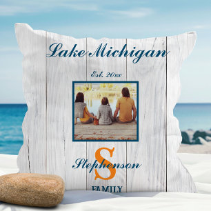 Lake Life Family Photo Cornhole Set Cushion