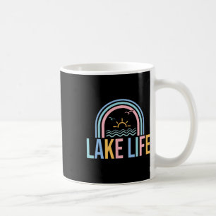 Lake Life Fisherman Retro Groovy Fishing Lake Love Coffee Mug