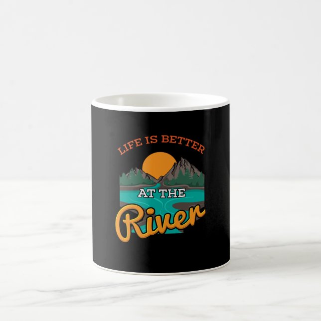 Lake - Life Is Better On The River Coffee Mug (Center)