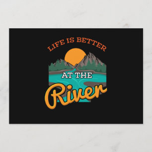 Lake - Life Is Better On The River Invitation
