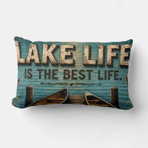 Lake Life Is the Best Life Lake House Lumbar Cushion