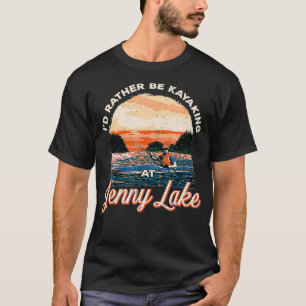 Lake Life Kayaking I'D Rather Be Kayaking At Jenny T-Shirt