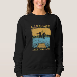 Lake Life Lake Conasauga Swimming Georgia Swimmer  Sweatshirt