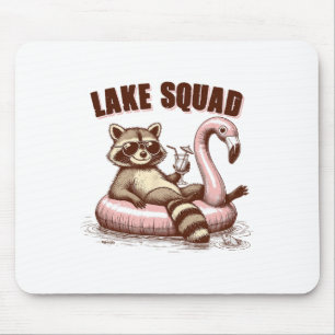 Lake Life Lake Mode Lake Vibes Boating Racoon Lake Mouse Pad