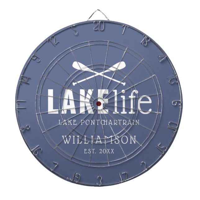 Lake Life Paddles Personalised Dartboard (Front)