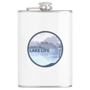 Lake Life Reflection Hip Flask
