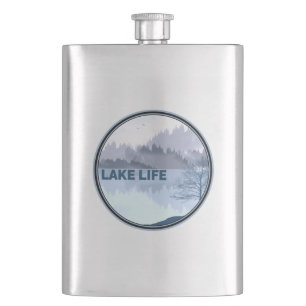 Lake Life Reflection Hip Flask