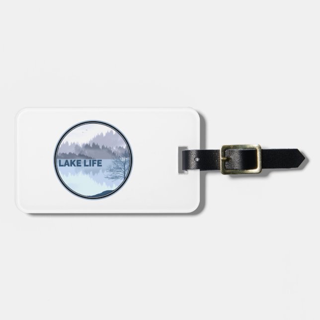 Lake Life Reflection Luggage Tag (Front Horizontal)