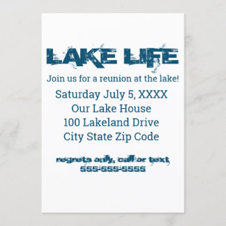 Lake Life Reunion Invitation