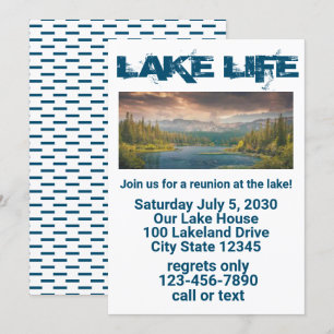 Lake Life Reunion Invitation