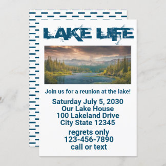 Lake Life Reunion Invitation
