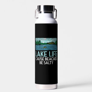 Lake Life Salty Beaches Water Bottle