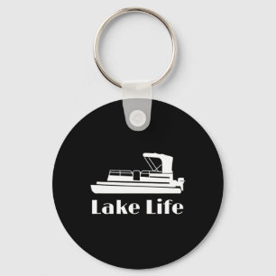 Lake Life Shirts Pontooning Key Ring