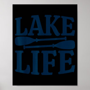 Lake life summer vacation poster