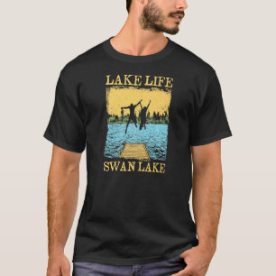 Lake Life Swan Lake Swimming Montana Swimmer Campi T-Shirt