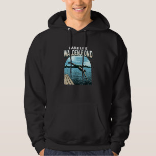 Lake Life Walden Pond Swimming Massachusetts Swimm Hoodie