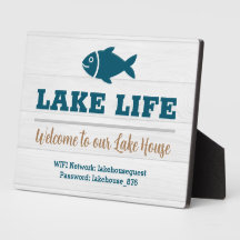 Lake Life Welcome To Our Lake House WIFI sign