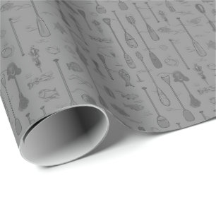 Lake Life Wrapping Paper - Monochrome 