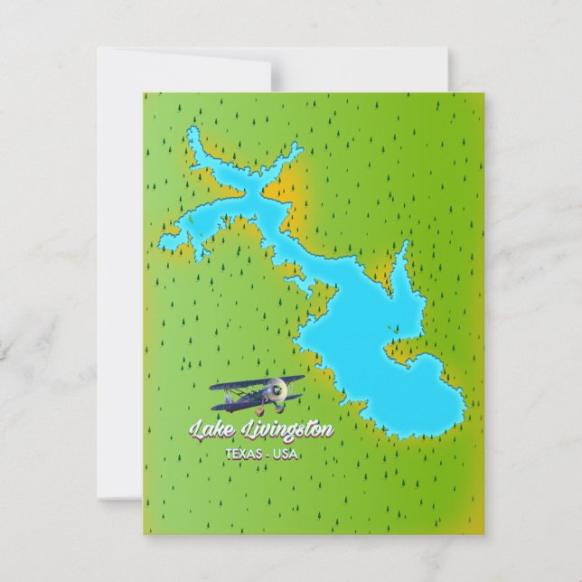 lake livingston Texas map (Front)