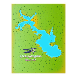 lake livingston Texas map Photo Print