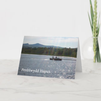 Lake Llangorse Birthday Card Welsh Greeting