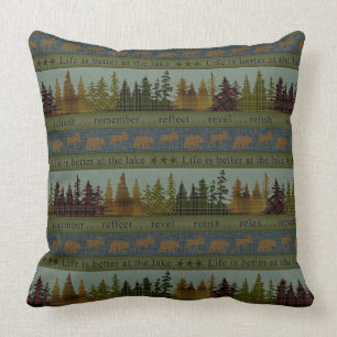 "Lake/Lodge/Cabin" THROW PILLOW