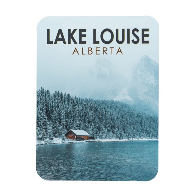Lake Louise Alberta Canada Travel Art Vintage  Magnet (Vertical)