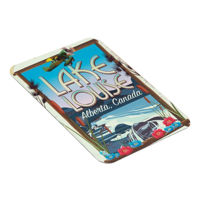 Lake Louise, Alberta Canada travel poster Magnet (Right Side)