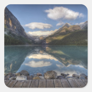 Lake Louise at sunrise, Banff National Park, Square Sticker