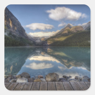 Lake Louise at sunrise, Banff National Park, Square Sticker
