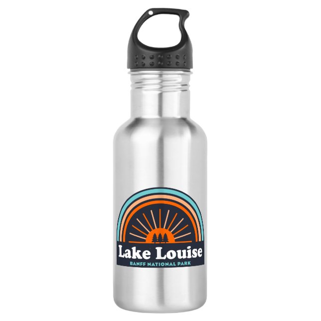 Lake Louise Banff National Park Rainbow 532 Ml Water Bottle (Front)